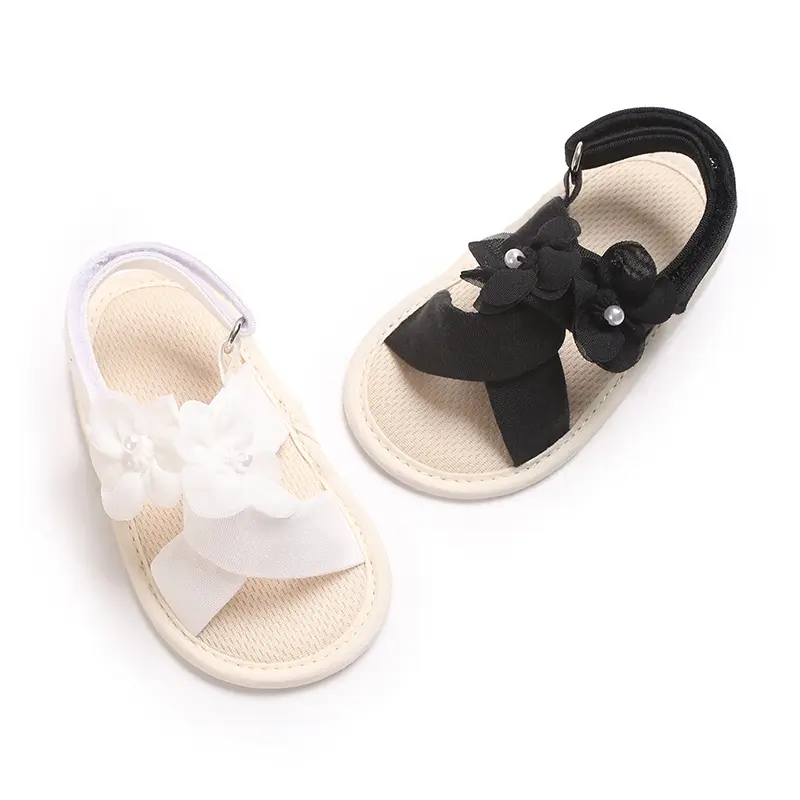 Infant Baby Boys Girls Sandals Summer Baby Wedding Dress Flat Shoes Newborn Crib Shoes First Walkers Prewalkers Shoes