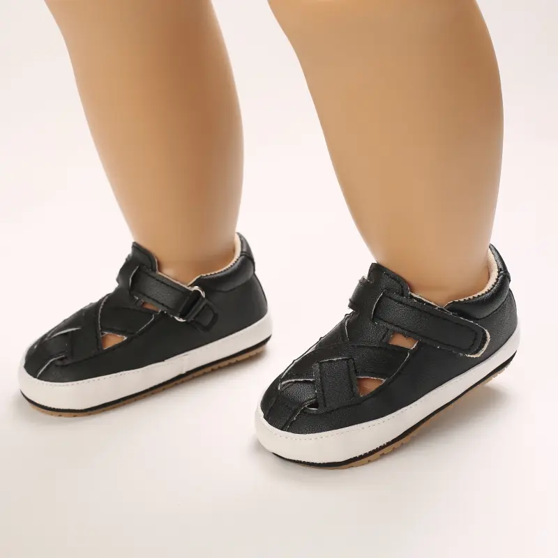 Boys Girls Baby Classic Casual Shoes Toddler Vintage Leather Non-slip Soft-soled Baby Walking Shoes 0-18 Months