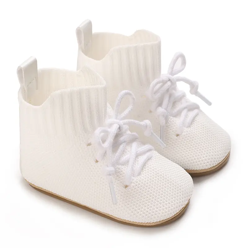 Spring and Autumn High-Top Casual Sports Soft Sole Shoes for Babies 0-12 Months Anti-Slip Toddler Learning to Walk Shoes