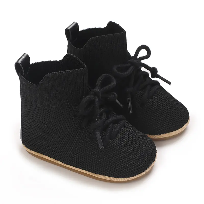 Spring and Autumn High-Top Casual Sports Soft Sole Shoes for Babies 0-12 Months Anti-Slip Toddler Learning to Walk Shoes