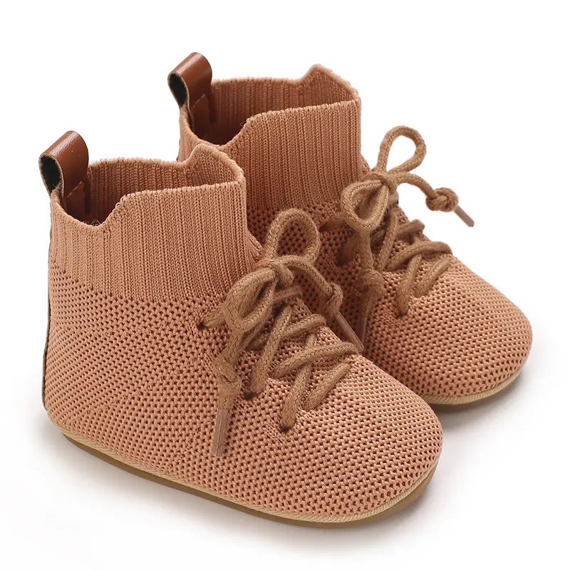 Spring and Autumn High-Top Casual Sports Soft Sole Shoes for Babies 0-12 Months Anti-Slip Toddler Learning to Walk Shoes