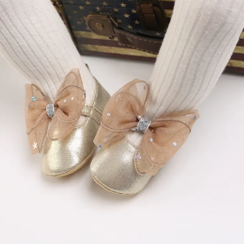 Spring And Autumn 0-1 Year Old Female Baby Soft Soled Princess Shoes Baby Walking Shoes