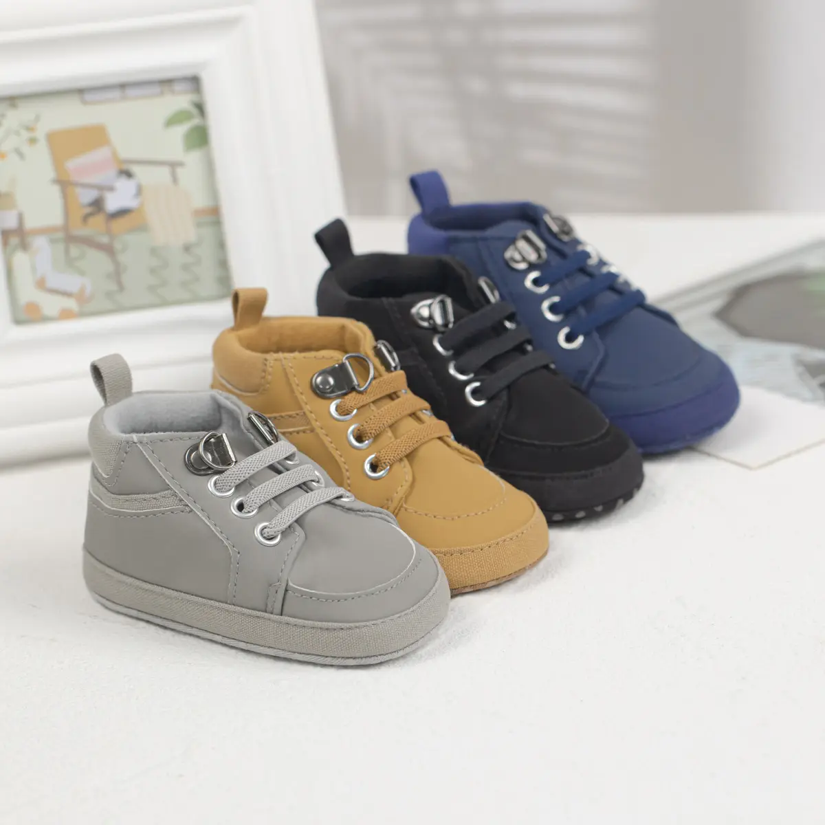 Baby Shoes Autumn New Boys' Sports Shoes Solid Color Simple Baby Shoes Multi functional Casual Shoes Daily Canvas Shoes