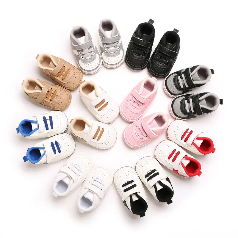 Baby Shoes Boys Girls Infant Sneakers Non-Slip Soft Rubber Sole Toddler Crib First Walker Lightweight Shoes
