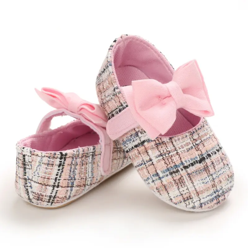 Spring Autumn Cotton Sole Baby Girl Shoes Newborn Toddler Bow Love First Walkers Anti-slip Baby Casual Shoes Moccasins
