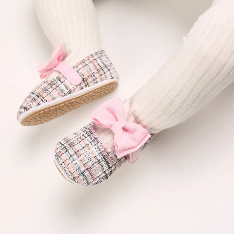 Spring Autumn Cotton Sole Baby Girl Shoes Newborn Toddler Bow Love First Walkers Anti-slip Baby Casual Shoes Moccasins