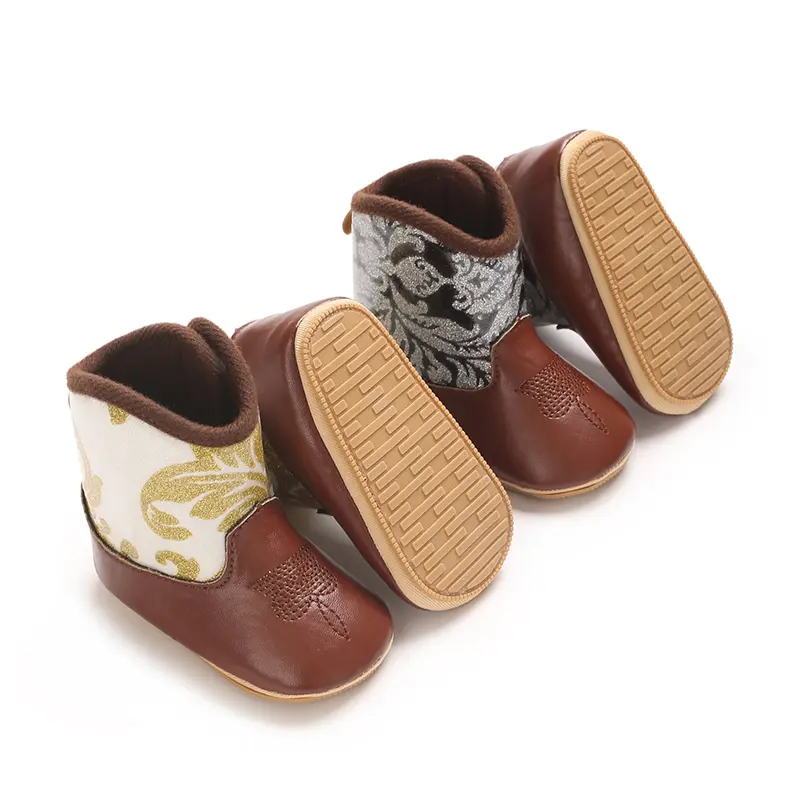 Suitable for all seasons, unisex toddler ankle boots with non slip rubber soles, comfortable wool like warm midsole style - roun
