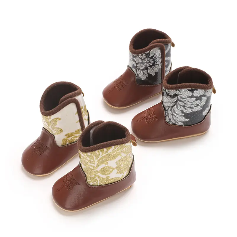 Suitable for all seasons, unisex toddler ankle boots with non slip rubber soles, comfortable wool like warm midsole style - roun