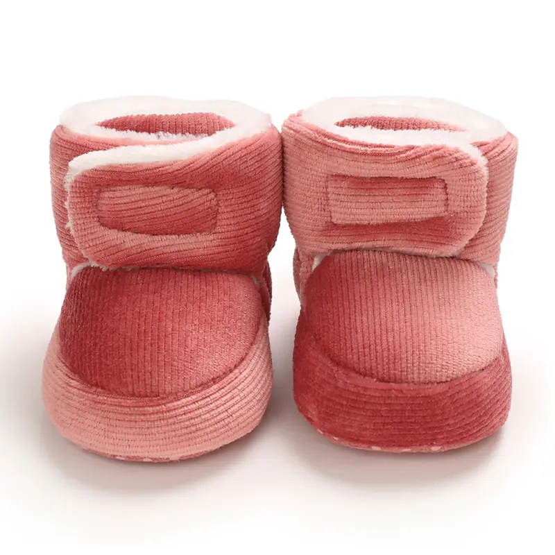 Autumn And Winter Cotton Shoes With Velvet Snow Boots 0-1 Year Old Baby Boys And Girls Warm Baby Shoes Soft Soled Shoes Sneakers