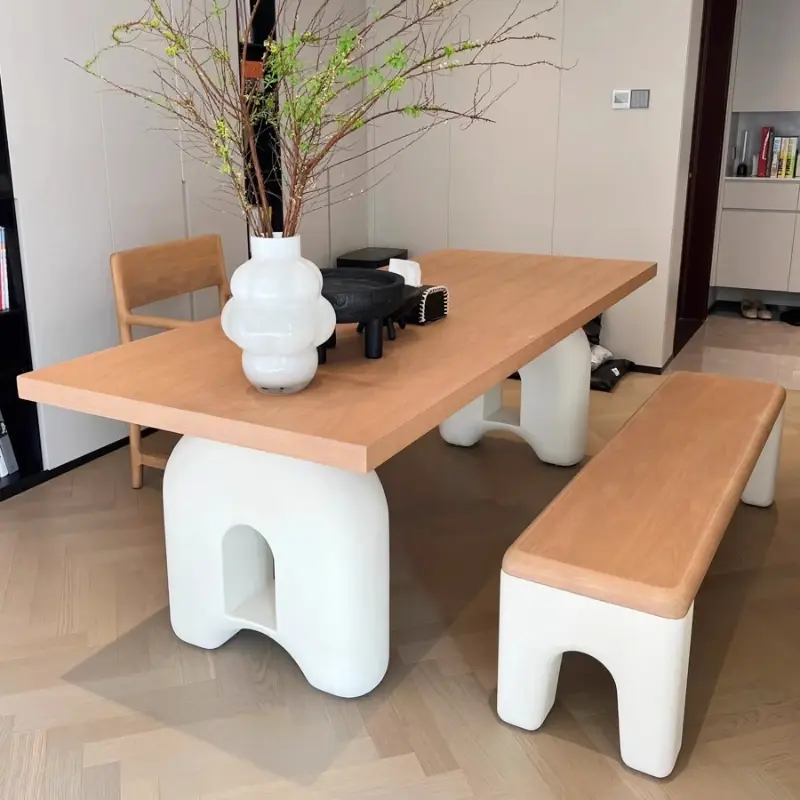 Wood Design Modern Dining Table Nordic Party Event Luxury Center Dining Tables Living Room Mesas De Jantar Home Furniture