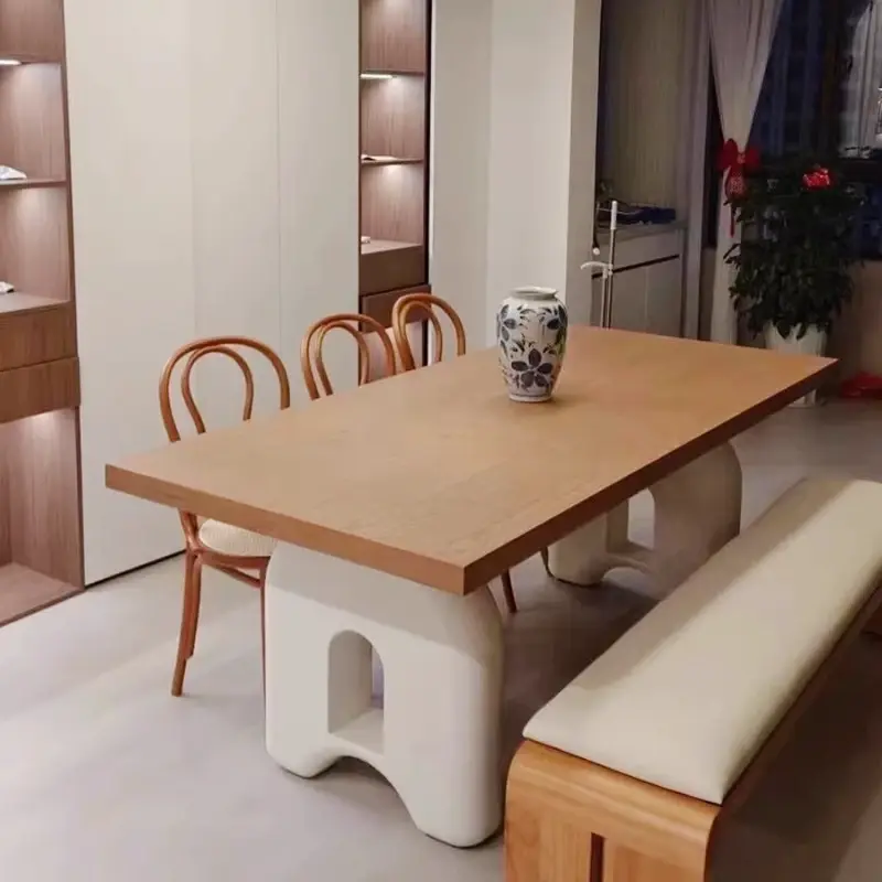 Wood Design Modern Dining Table Nordic Party Event Luxury Center Dining Tables Living Room Mesas De Jantar Home Furniture