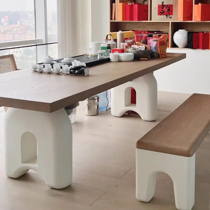Wood Design Modern Dining Table Nordic Party Event Luxury Center Dining Tables Living Room Mesas De Jantar Home Furniture