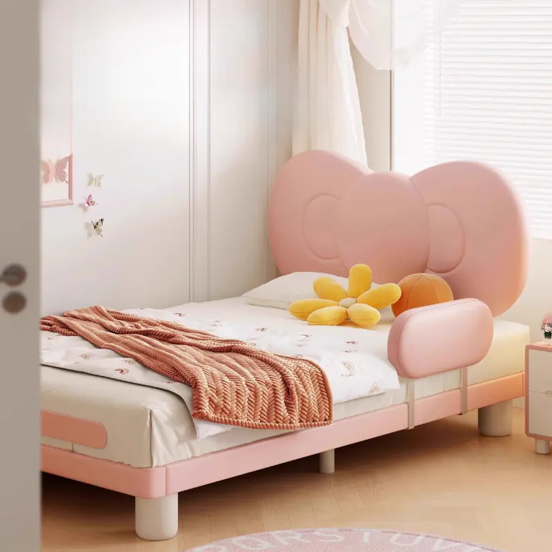Princess Soft Girls Bed Kids Modern Design Space Saving Children Beds Single Loft Camas De Dormitorio Furniture For Bedroom