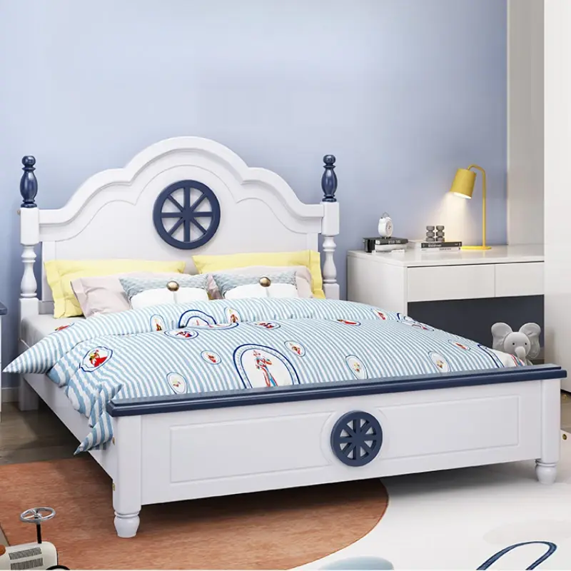 Design Wood Modern Bed Loft Toddler Boys Baby Single Children Beds Frames Luxury Camas De Dormitorio Bedroom Set Furniture