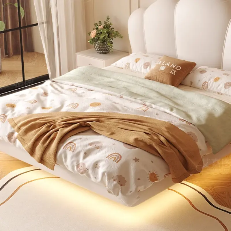 Design Princess Soft Double Bed Kids Modern Girls Storage Children Bed Single Queen Lit De Chambre A Coucher Home Furniture