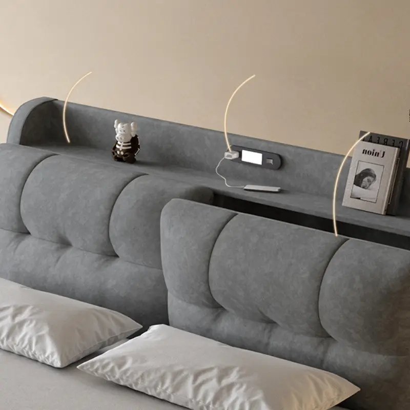 Design Loft Modern Double Bed Luxury Storage Adults Queen Size Double Bed Space Saving Letto Matrimoniale Bed Room Furniture