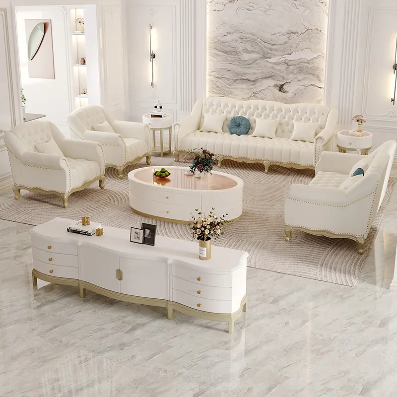 White Designer Luxury Sofa Chair Fancy Living Room Lounge Sectional Sofa Loveseat Single Canape Salon De Luxe Home Furniture