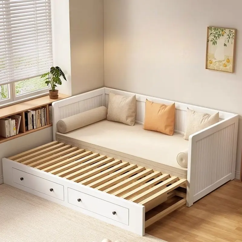 Wood Loft Modern Daybed Storage Adults Design Folding House Daybed Frame Floor Somieres Y Marcos De Cama Furnitures For Bedroom