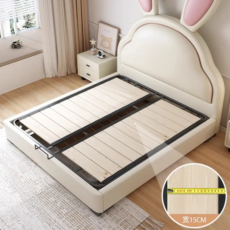 Princess Queen Size Double Bed Kids Unique White Girls Modern Double Bed Frame Luxury Camas De Dormitorio Furniture For Home