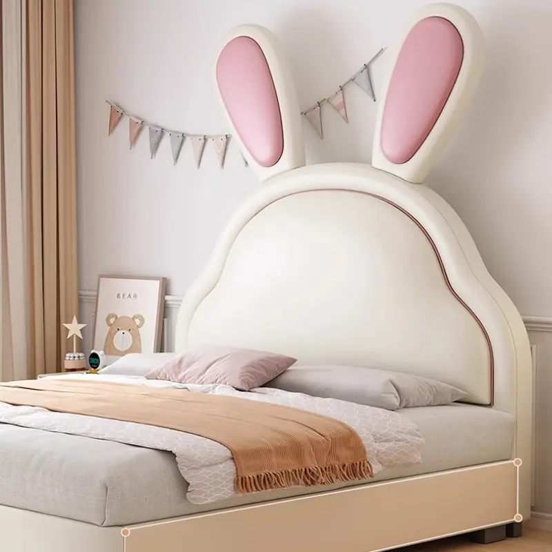 Princess Queen Size Double Bed Kids Unique White Girls Modern Double Bed Frame Luxury Camas De Dormitorio Furniture For Home