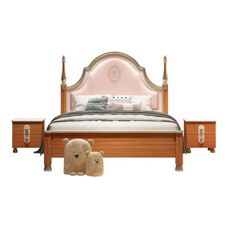 Design Princess Luxury Children Bed Kids Modern Girls Queen Loft Children Beds Frames Wood Camas De Dormitorio Bedroom Furniture