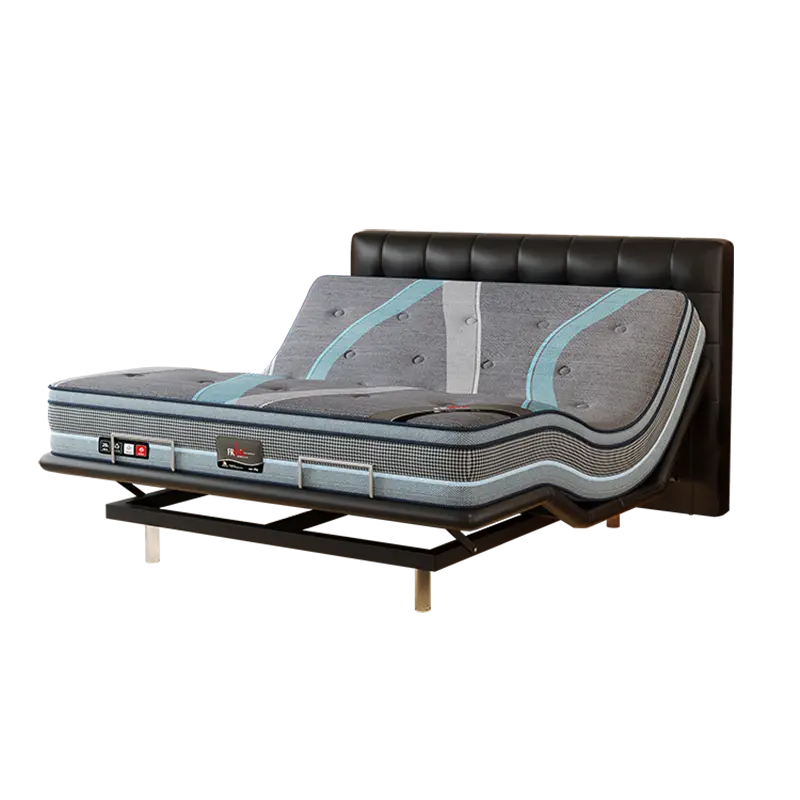 Electric Leather Luxury Bed Modern Adults Design Multifunctional Loft Double Bed Space Saving Mattress Lit 2 Personnes Furniture