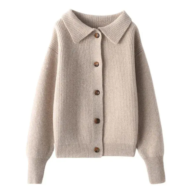 New 2025 Autumn Winter Korean Single Breasted Knitted Cardigan Women Fashion Sweater Coat Female Solid Color  Knit Ladies Tops