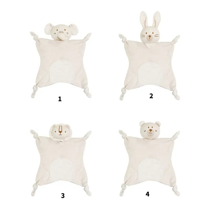 Baby Infant Cartoon Animal Lion Rabbit Elephant Appease Towel Soft Comforting Blanket cotton Drooling Soother Towel for Newborns