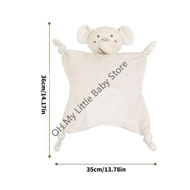 Baby Infant Cartoon Animal Lion Rabbit Elephant Appease Towel Soft Comforting Blanket cotton Drooling Soother Towel for Newborns