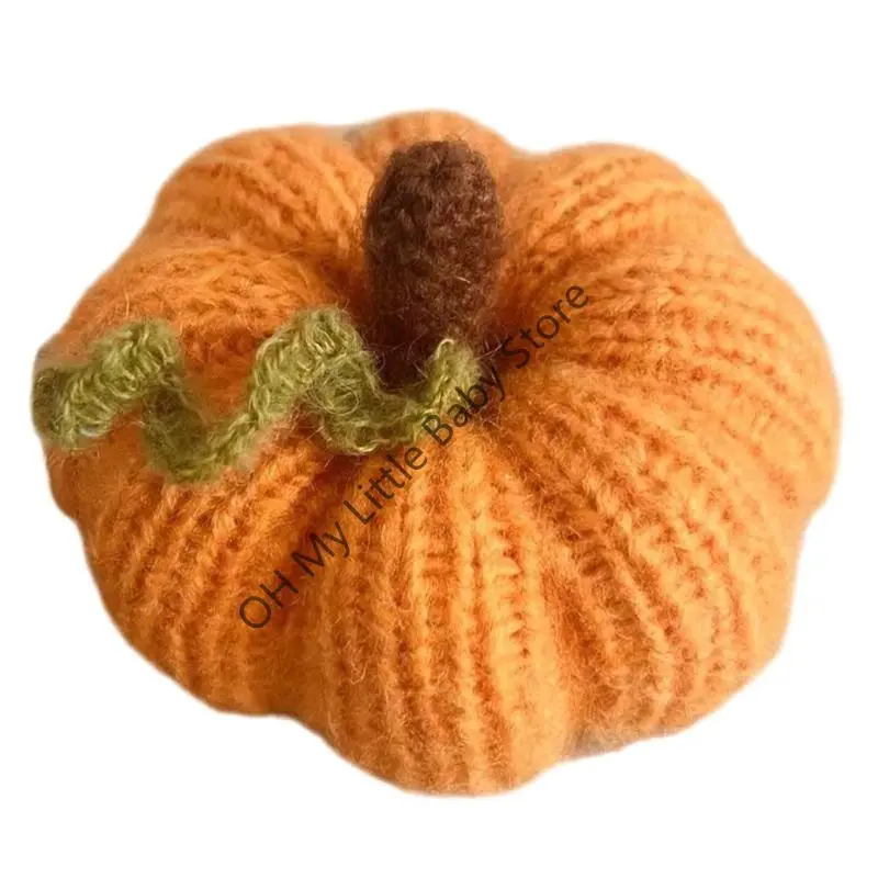 Baby Knit Mushrooms carrots Photo Props Soft Comfortable Crochet Toys for Newborns Knit Pumpkin Shape Baby Posing Accessory