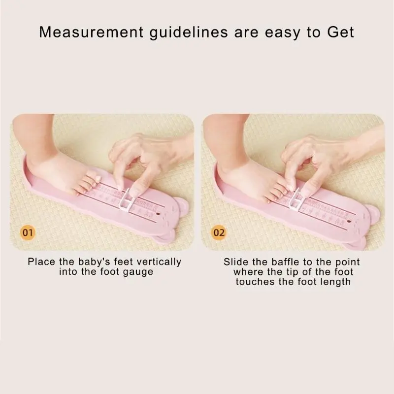 Baby Foot Measurement Device for Kids Foot Length Measure Gauge Shoe Sizer Measuring for Infants Shoes Size Measuring Ruler