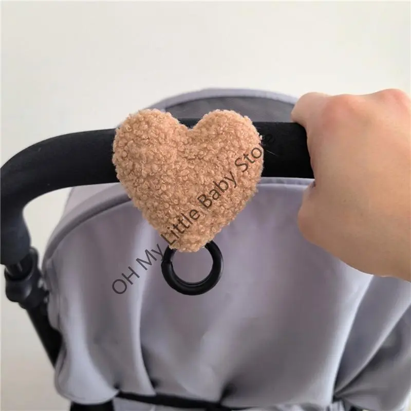 Baby Stroller Hook Sweet Heart Shape Children Cart Umbrella Hanging Bag Storage Loop Hook Infant Supplies Storage Accessories