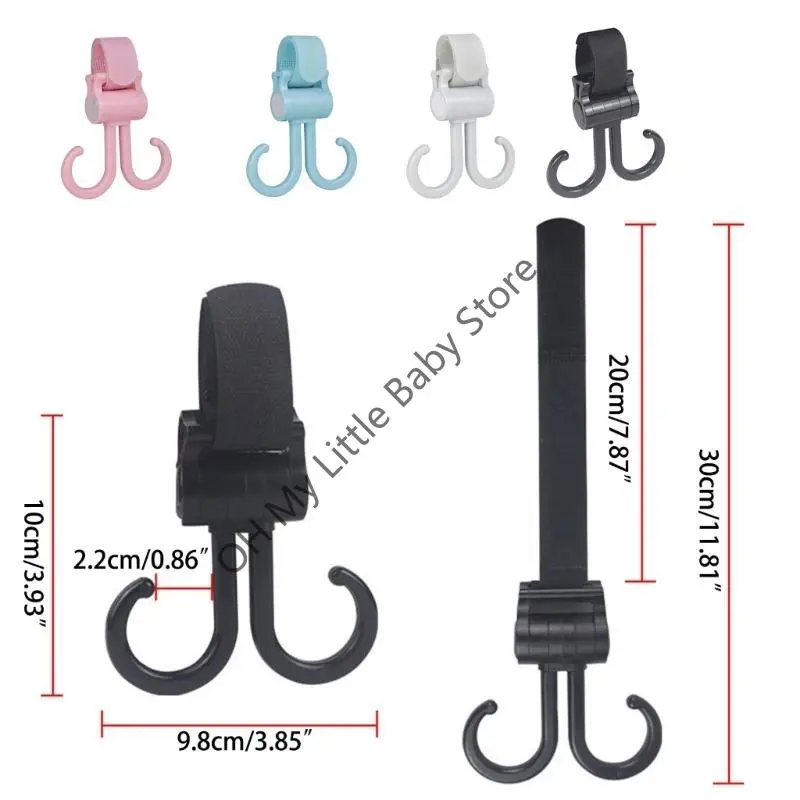 M76C Baby Stroller Hooks Multipurpose Mommy Hook Car Hooks for Back Durable