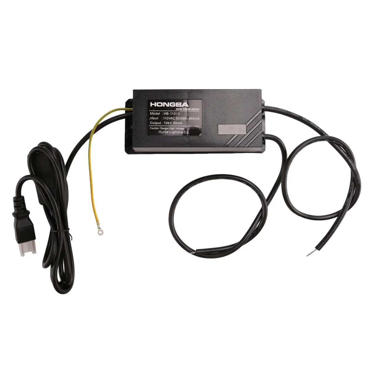 New HONGBA 110V 10KV 30MA Electronic Neon Lamp Transformer, Neon Transformer Power Supply, Power Converter Rectifier Kit-US Plug