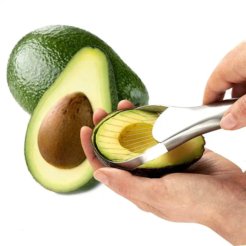HGHO Kitchen Accessories Home Peeler Kitchen Accessories Slicer 2 In 1 Avocado Stripper