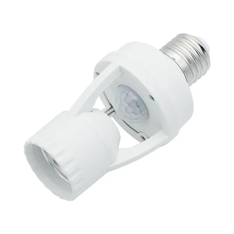 HGHO 2X 360 Degrees PIR Human Induction Motion Sensor LED Night Lamp Socket Base AC110V-220V Delay Time Adjustable Switch