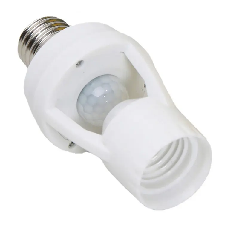 HGHO 2X 360 Degrees PIR Human Induction Motion Sensor LED Night Lamp Socket Base AC110V-220V Delay Time Adjustable Switch