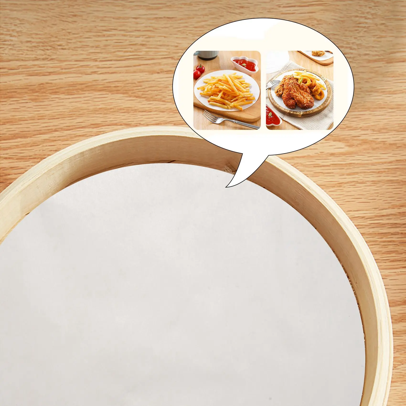 HGHO 200 Pcs Round 8 Inch Baking Silicone Paper Rounds Non Stick Baking Circles Sheets Greaseproof Baking Sheets
