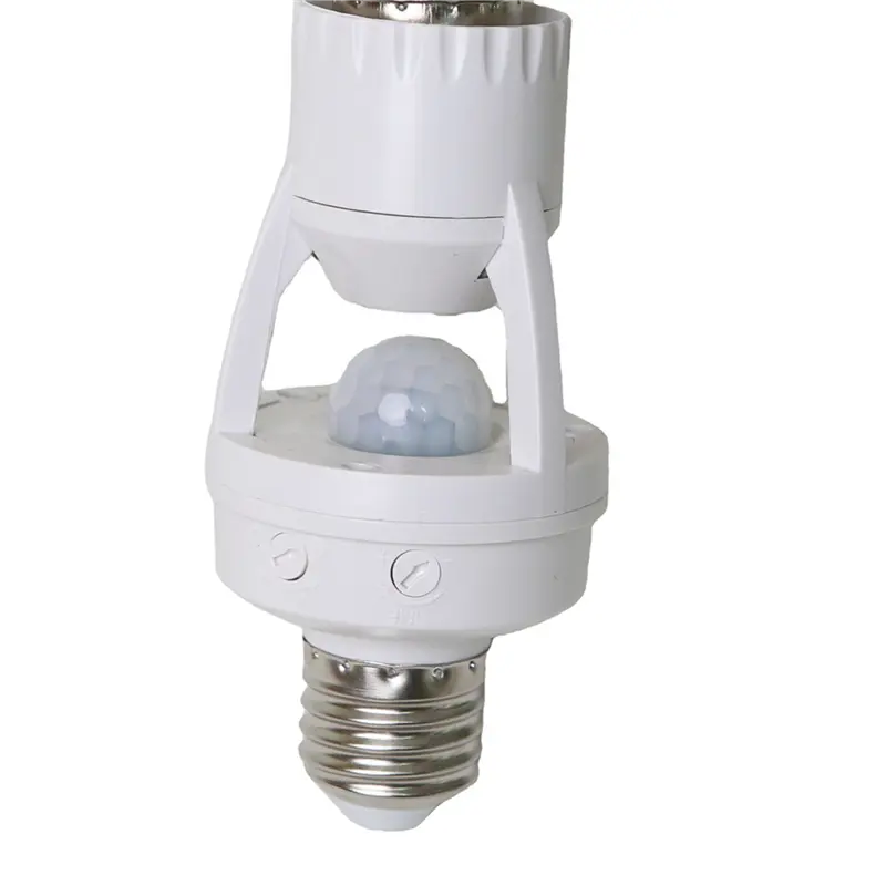 HGHO 2X 360 Degrees PIR Human Induction Motion Sensor LED Night Lamp Socket Base AC110V-220V Delay Time Adjustable Switch