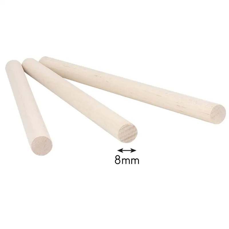 HGHO 50Pcs Wooden Dowel Rods Unfinished Wood Dowels, Solid Hardwood Sticks For Crafting, Macrame, DIY & More, Sanded Smooth