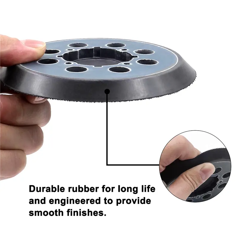 HGHO 4 Packs 5 Inch 8 Hole Hook And Sander Sanding Backing Pad For  DWE64233 & N329079 DWE6423/6423K, DWE6421