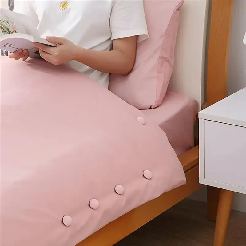 HGHO 40PCS Bedsheet Quilt Clip Duvet Cover Blanket Textiles Fix Buckle One Button Unlock Anti Slip Grippers Home Accessory