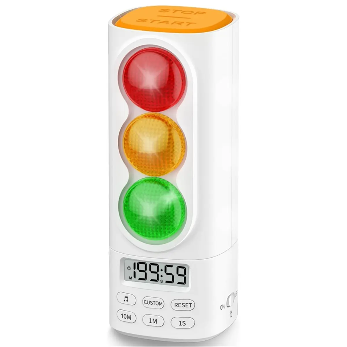New Traffic Light Visual Audio Digital Timer, LCD Display Volume Adjustment, with 4 Ringtones for Kids Classroom Home