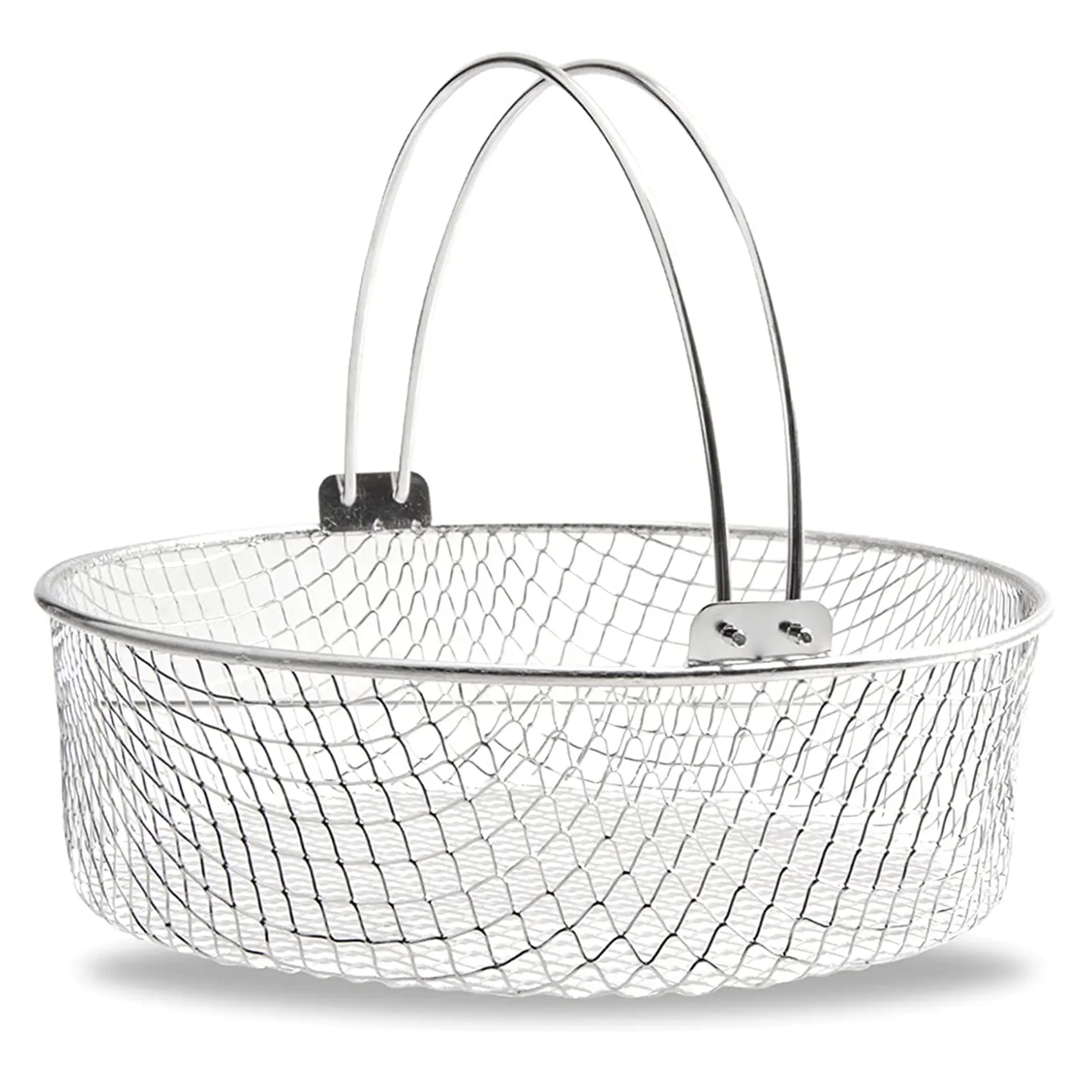 HGHO Air Fryer Basket,Steamer Basket,304 Stainless Steel Mesh Basket For Air Fryer,Air Fryer Accessory 8 Inch Basket