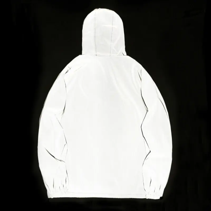 New Couple Night Reflective Clothing Solid Color Jacket Student Men Class Service Luminous Hip Hop Dancer Coats