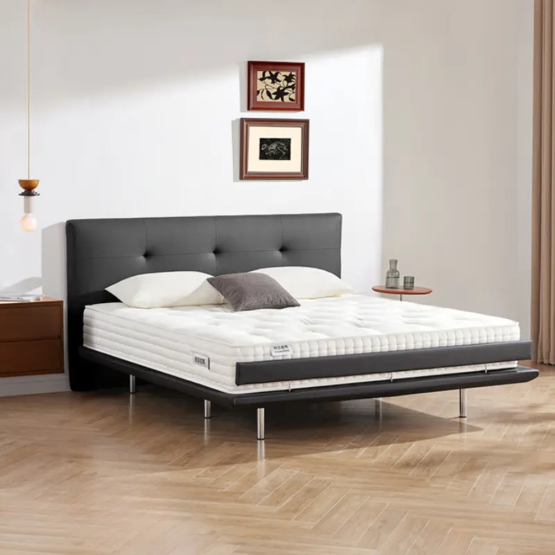 Electric Lift Up Double Bed Modern Luxury Design Multifunctional Adults Loft Bed Space Saving Letto Matrimoniale Home Furniture