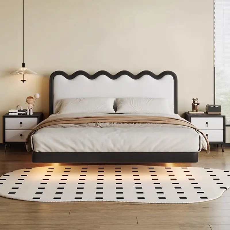 Electric Princess Luxury Double Bed Modern Lift Up Multifunctional Smart Bed Mattress Adults Lit 2 Personnes Bedroom Furniture