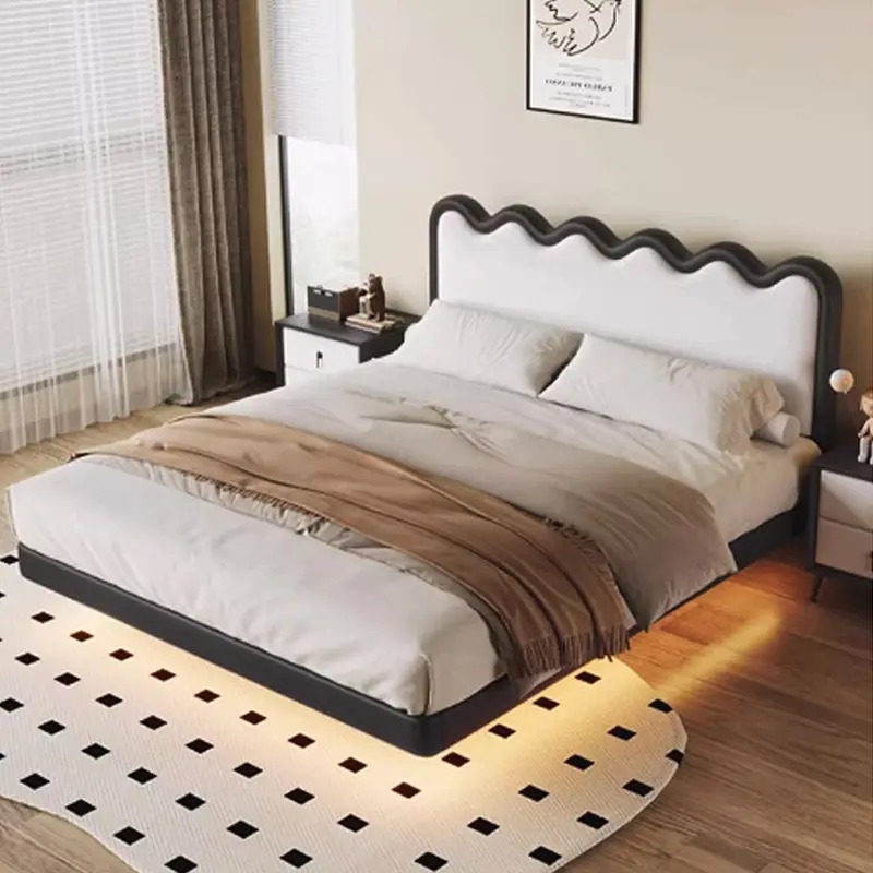 Electric Princess Luxury Double Bed Modern Lift Up Multifunctional Smart Bed Mattress Adults Lit 2 Personnes Bedroom Furniture