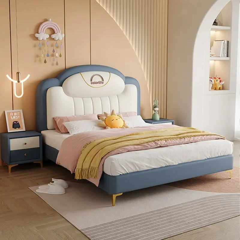 Princess Soft Modern Children Bed Luxury Girls Design Boys Queen Children Beds Frames Loft Lit De Chambre A Coucher Furniture