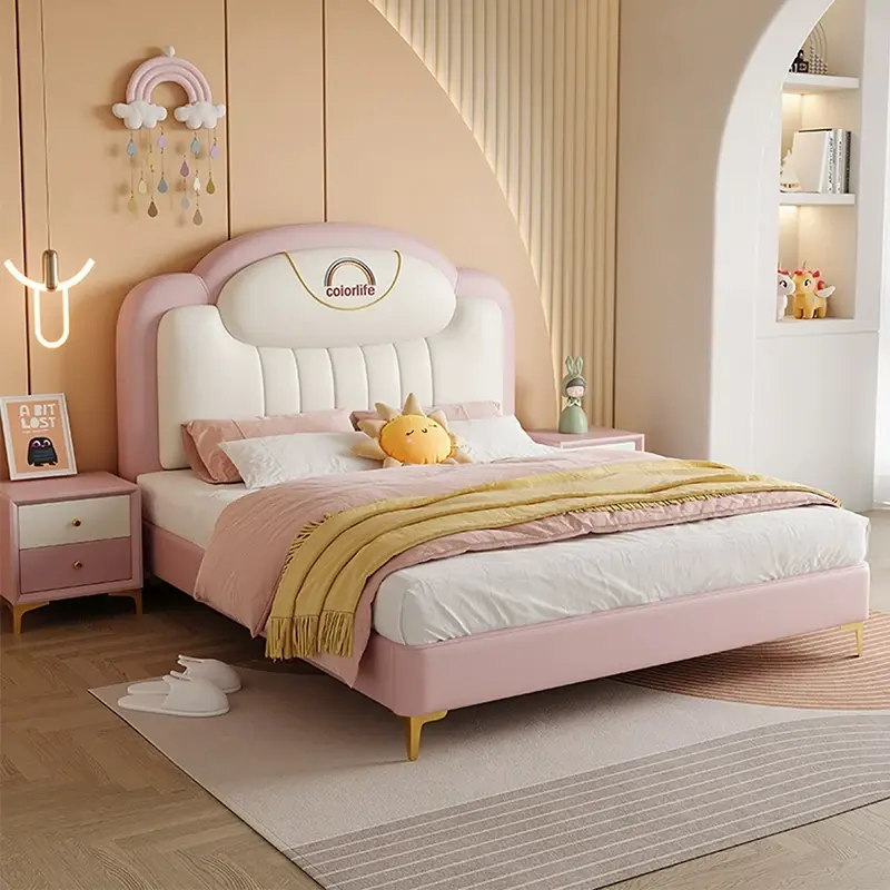 Princess Soft Modern Children Bed Luxury Girls Design Boys Queen Children Beds Frames Loft Lit De Chambre A Coucher Furniture